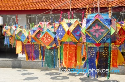 Paper Lanterns In Northen Temple ,thailand Stock Photo