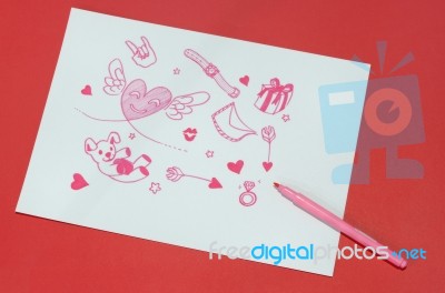 Paper Love Stock Photo