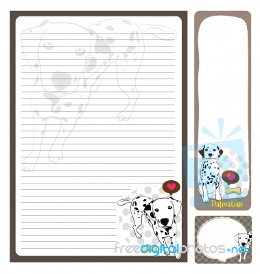 Paper Note_dalmatian Stock Image