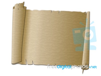 Paper Scroll Represents Antique Parchment And Diploma Stock Image