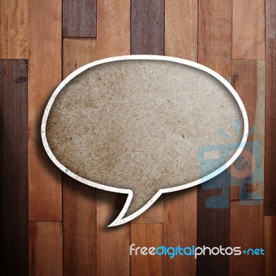 Paper Speech Bubble Stock Photo