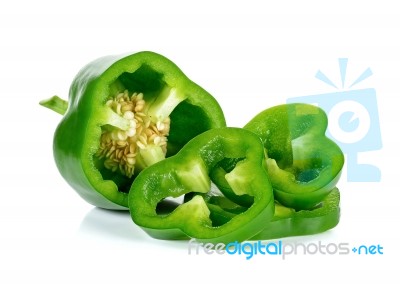 Paprika Isolated On The White Background Stock Photo