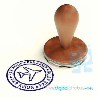 Par Avion Stamp Stock Image