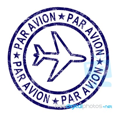 Par Avion Stamp Stock Image