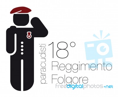 Paracadutist Pictogram Folgore Stock Image