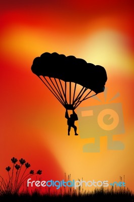 Parachutist Stock Image