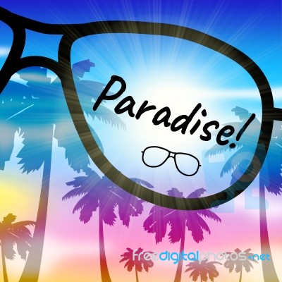 Paradise Vacation Represents Beautiful Resort In The Tropics Stock Image