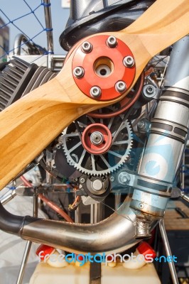 Paramotor Engine Stock Photo