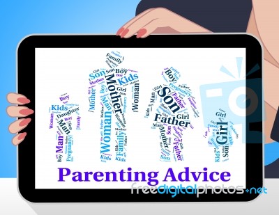 Parenting Advice Means Mother And Child And Recommendations Stock Image