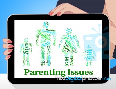 Parenting Issues Means Mother And Baby And Affairs Stock Image