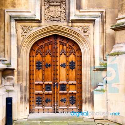 Parliament In London Old Church Door And Marble Antique  Wall Stock Photo