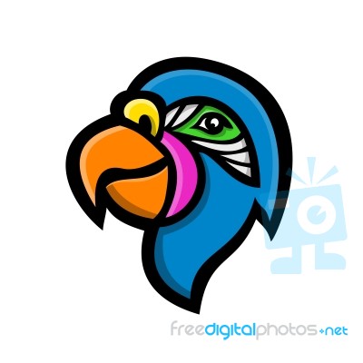 Parrot Head Mascot Stock Image