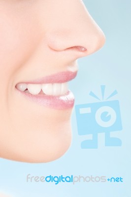 Part Of A Woman's Face Stock Photo