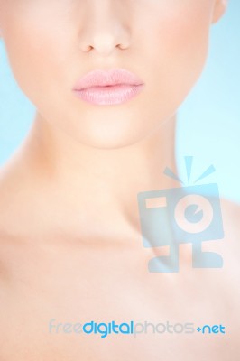 Part Of A Woman's Face Stock Photo