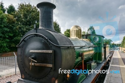 Partial View C Class Steam Engine At East Grinstead Stock Photo