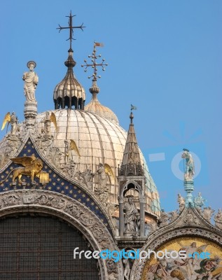 Partial View Of Basilica Di San Marco A Venezia Stock Photo