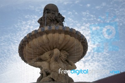 Partial View Of Kohls Fountain In The Castle Area Of Prague Stock Photo