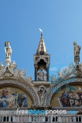 Partial View Of Saint Marks Basilica Venice Stock Photo