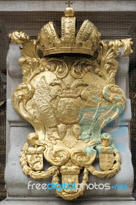 Partial View Of The Plague Column On The Graben In Vienna Stock Photo