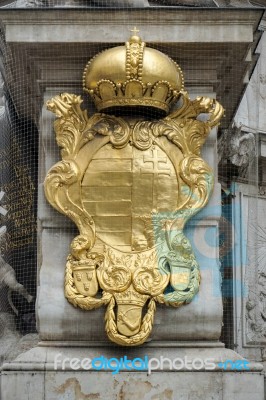 Partial View Of The Plague Column On The Graben In Vienna Stock Photo