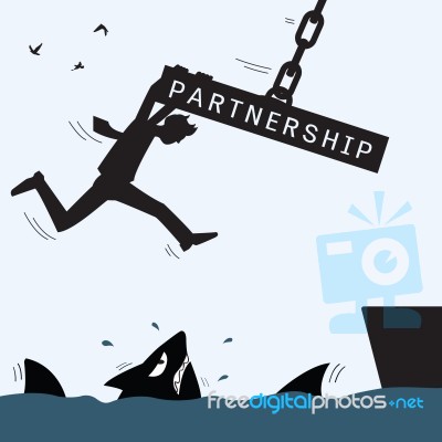 Partnership Helping And Survive Stock Image