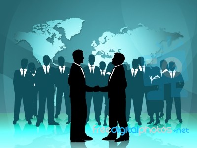Partnership World Means Work Together And Cooperation Stock Image