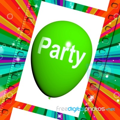 Party Balloon Represents Parties Events And Celebration Stock Image