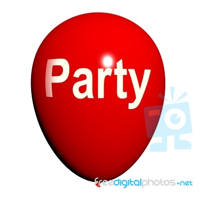 Party Balloon Represents Parties Events And Celebrations Stock Image