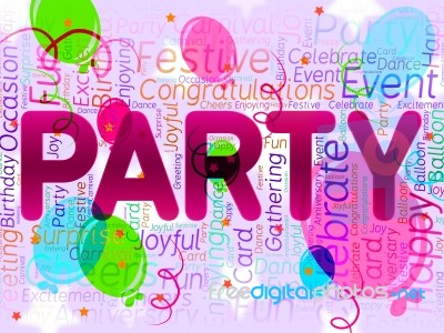 Party Balloons Means Parties Celebrations And Decoration Stock Image