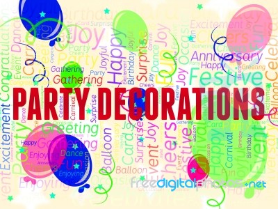 Party Decorations Represents Fun Celebrations And Decorative Stock Image