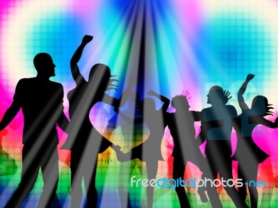 Party Disco Represents Discotheque Nightclub And Parties Stock Image