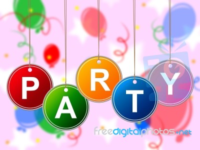 Party Kids Shows Youths Parties And Child Stock Image