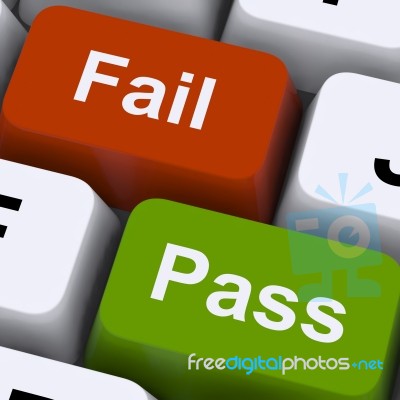 Pass Or Fail Keys Stock Image