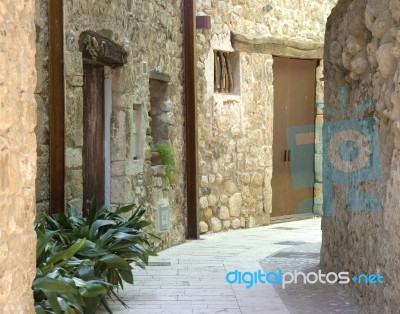 Passage In Medieval Town Stock Photo