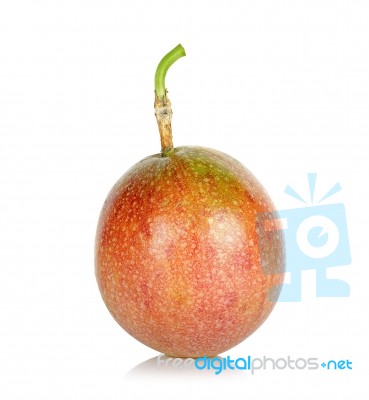 Passion Fruit Isolated On The White Background Stock Photo