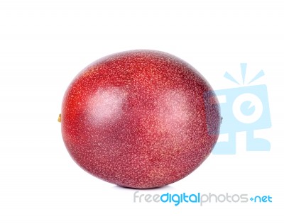 Passion Fruit Isolated On The White Background Stock Photo