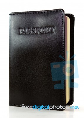 Passport Cover On Isolated Background Stock Photo