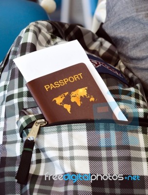 Passport With Bording Pass Stock Photo