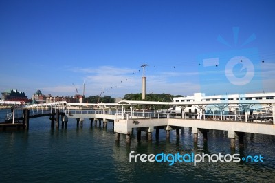 Path Walk To Travel Port Ship Stock Photo