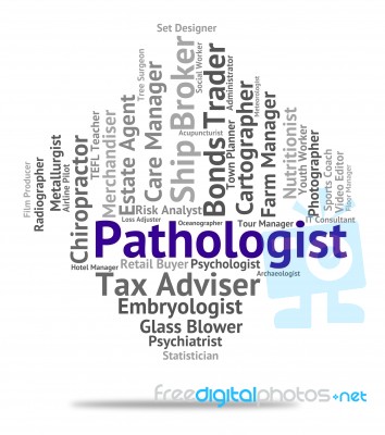 Pathologist Job Representing Employee Occupations And Position Stock Image