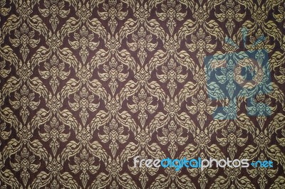 Pattern Of Thai Hand Made Fabric Stock Photo