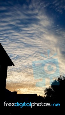 Patterned Clouds Stock Photo