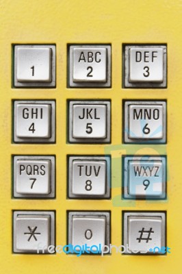 Pay Phone Buttons Stock Photo