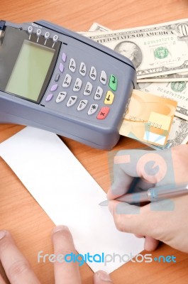 Payment Machine Stock Photo