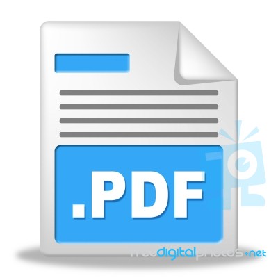 Pdf File Indicates Files Document And Folder Stock Image