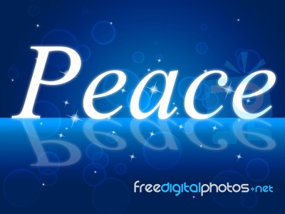 Peace Relaxation Represents Love Not War And Calm Stock Image