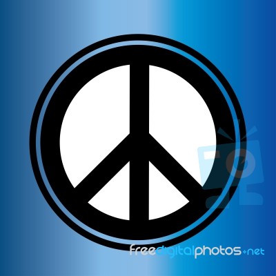 Peace Sign Button Stock Image