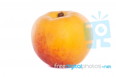 Peach On White Stock Photo