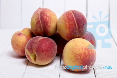 Peaches (prunus Persica) Stock Photo