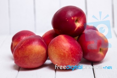 Peaches (prunus Persica Subs Nectarina) Stock Photo